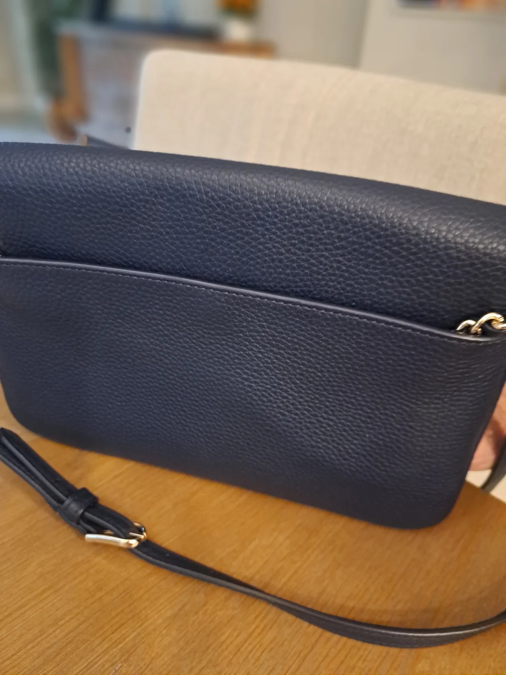 Tory Burch Navy Pebbled Leather Crossbody